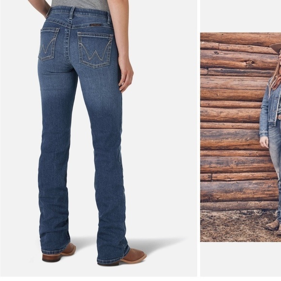 🥳HP🤩Wrangler women’s Qbaby ultimate riding jean, boot, cut, Brylee size 5/6×36 - Picture 2 of 9